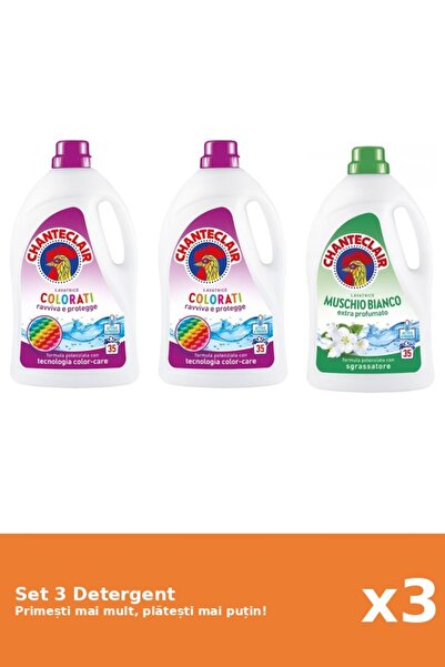 Chanteclair Set 3 Detergent Chanteclair: 2x Color, 1x Mosc Alb
