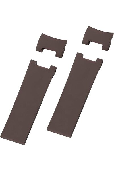 MercanSaat Ulysse Nardin Marine Diver Uyumlu 4 Parça Kahverengi Plastik Saat Kordonu