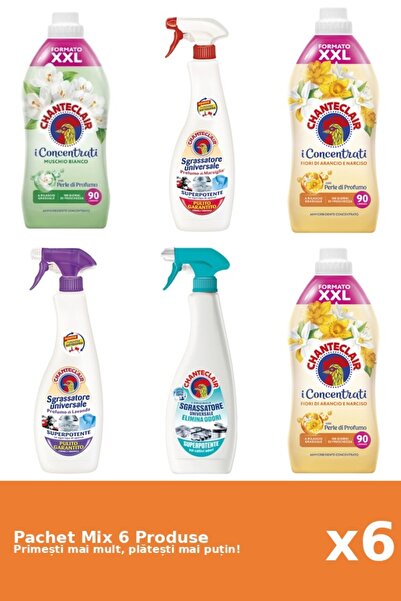 Chanteclair Set of 6 Chanteclair Mix: 3 Conditioners (White Musk, Orange), 3 ...