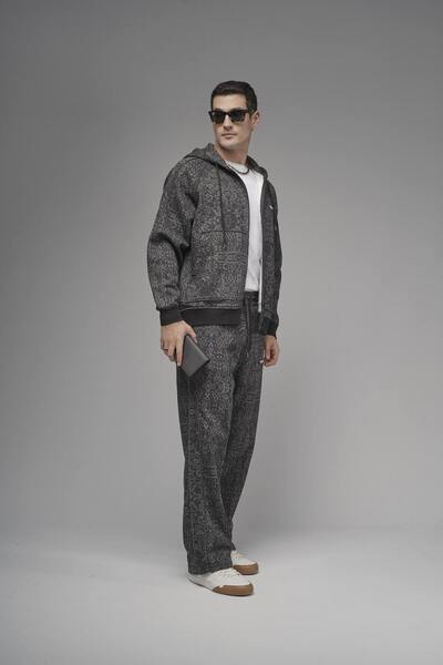 Butik Trend Biz Ethnic Patterned Hooded Piece Set