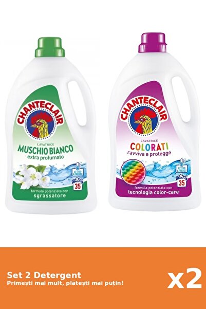 Chanteclair Set 2 Detergent Chanteclair: 1x Mosc Alb, 1x Color