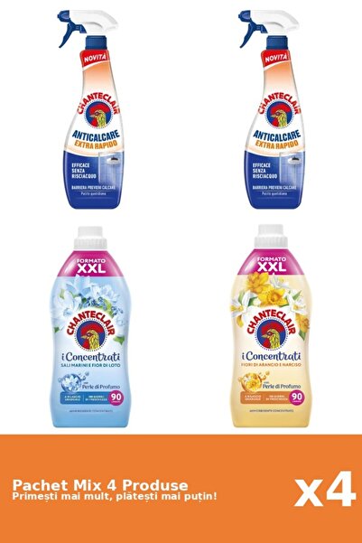 Chanteclair Set of 4 Chanteclair Mix: 2 Anti-limescale (Rapid), 2 Conditioner...