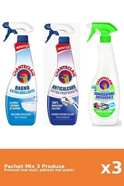 Chanteclair Set 3 Chanteclair Mix: 2 Anti-limescale (Scented, Shine), 1 Degre...