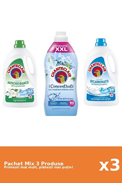 Chanteclair Set 3 Mix Chanteclair: 2 Detergent (Bicarbonat, Mosc Alb), 1 Bals...