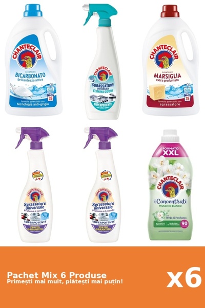 Chanteclair Set 6 Mix: 2 Detergent (Bicarbonat, Marsilia), 3 Degresant (AntiM...