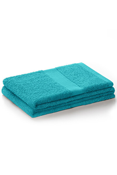 Deco King Bath towel with embroidered cotton border, 425 g/m2, Bamby, 50 x 100 cm, turquoise