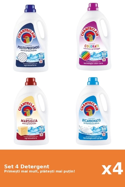 Chanteclair Set 4 Detergent Chanteclair: 1x Clasic, 1x Color, 1x Marsilia, 1x...