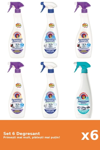 Chanteclair Set 6 Degresant Chanteclair: 2x Lavanda, 2x Bicarbonat, 1x Mosc A...