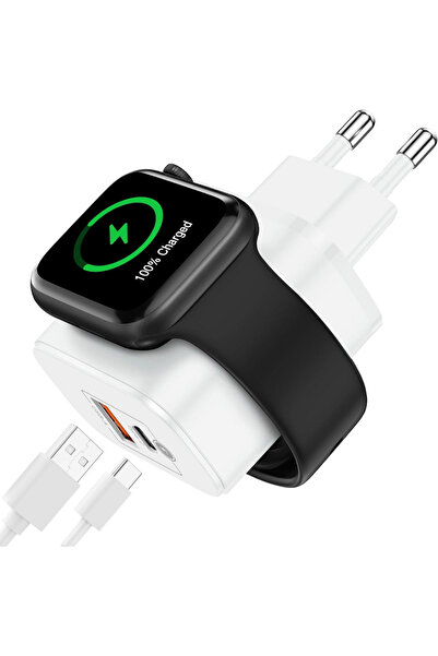 OEM Charger 3 in 1 - 23W Fast Charging, USB-C + USB-A, Apple Watch, iPhone