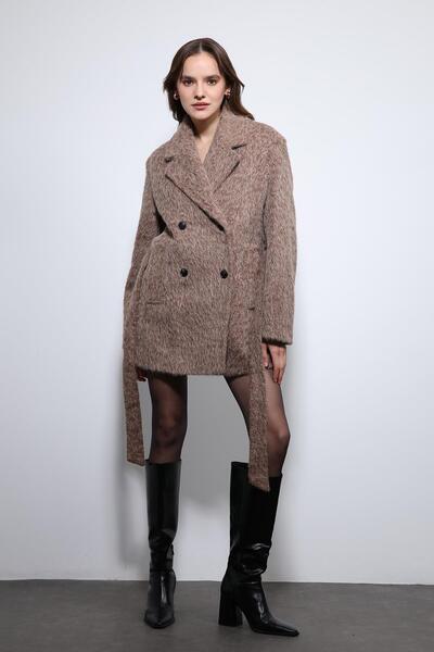 Antioch Brown Short Faux Fur Coat