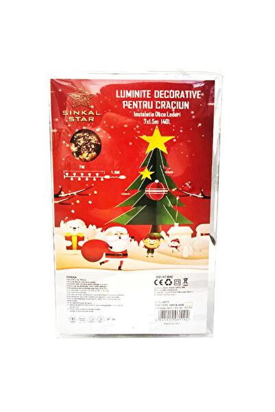 Sia personalizari Instalatie pom 7 m Lumina calda 8 jocuri de lumini