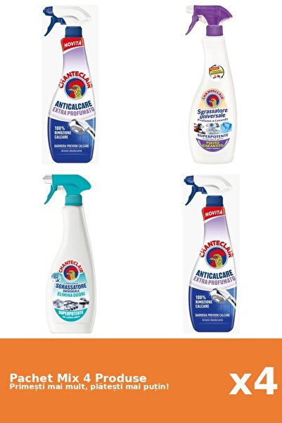 Chanteclair Set of 4 Chanteclair Mix: 2 Anti-limescale (Scented), 2 Degreaser...
