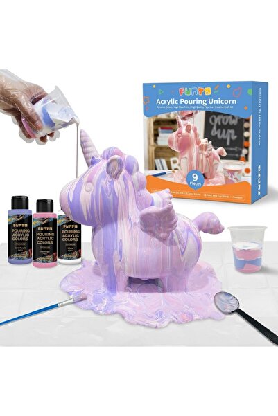 OEM Set pictura Funto Acrylic Pouring Unicorn copii,