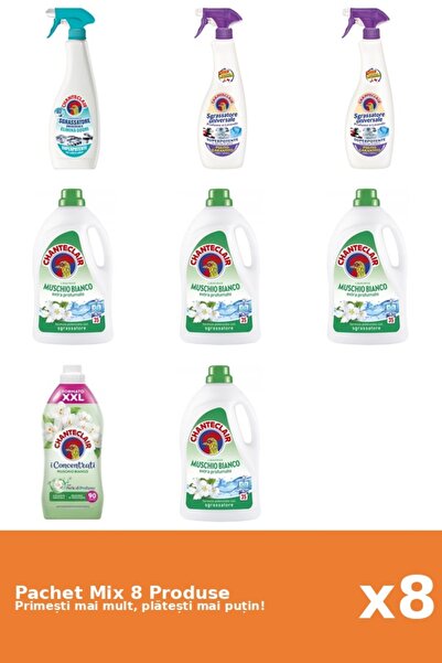 Chanteclair Set 8 Mix: 3 Degresant (AntiMiros, Lavanda, Mosc Alb), 4 Detergen...