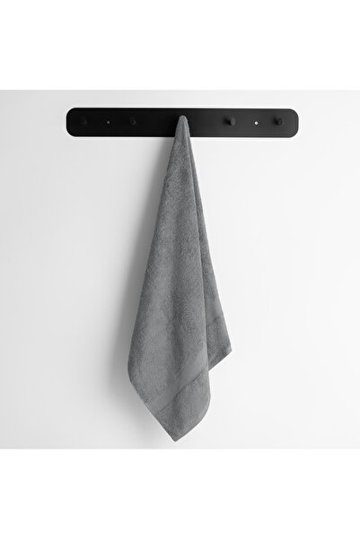 Deco King Bath towel with embroidered cotton border, 425 g/m2, Bamby, 70 x 140 cm, grey