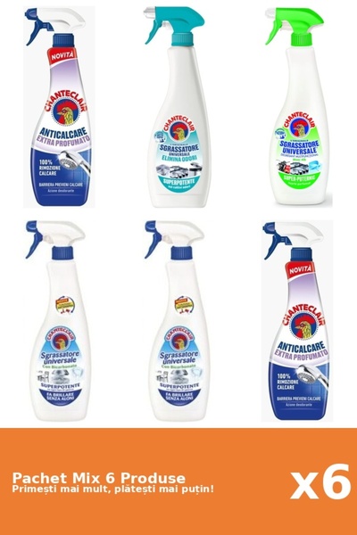 Chanteclair Set 6 Mix Chanteclair: 2 Anticalcar (Parfumat), 4 Degresant (Anti...