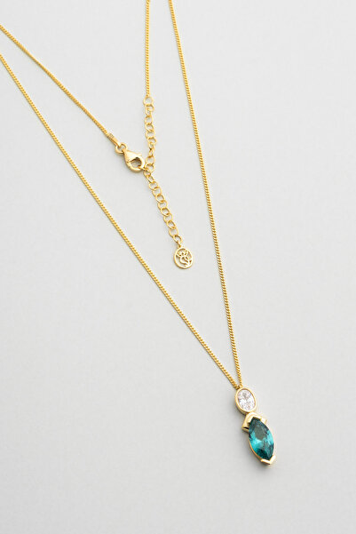 So CHIC... Clara 18 Ayar Sarı Altın Kaplama 43 Cm Gümüş Kolye