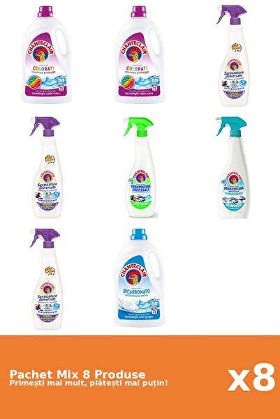Chanteclair Set 8 Mix: 3 Detergent (Bicarbonat, Color), 5 Degresant (AntiMiro...