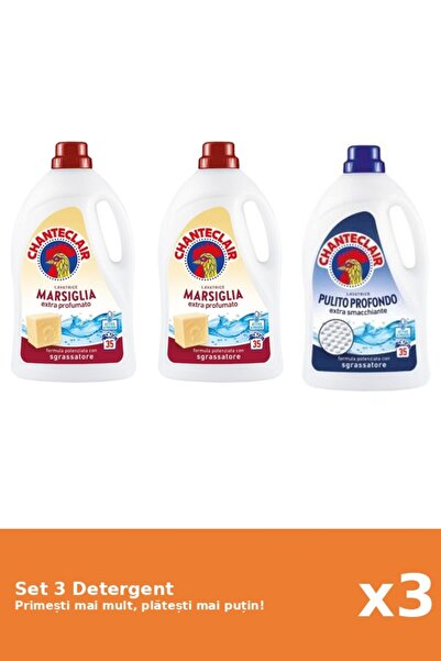 Chanteclair Set 3 Detergent Chanteclair: 2x Marsilia, 1x Clasic