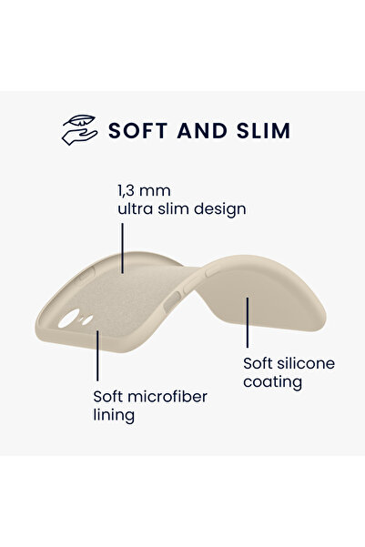 KWmobile Case for Apple iPhone SE 3/iPhone 8/iPhone 7, Silicone, Cream, 49979.16