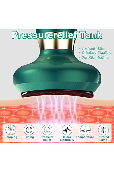 SokShop Electric massager for cellulite reduction, lymphatic drainage device with 12 modes and 4 settings, h