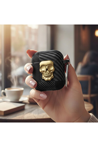 CaseOnn أبل إيربودز 2/1. حافظة نيسيل الآمنة القابلة للقفل على شكل جمجمة من ال...