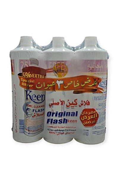 Keen منظف المرحاض الأصلي فلاش – 3 × 1250 مل