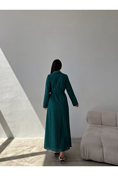 Swan Woman Brode Detailed Dress