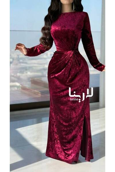 larinastyles Elmas Velvet Dress