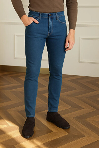 comstar Men's Basic Cotton Slim Fit Blue Jeans Pants