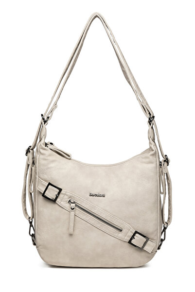 Hüvendo حقيبة كتف وحقيبة ظهر نسائية من برشلونة يومية متوسطة الحجم بتفاصيل حزا...