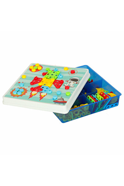 ARISTEF Interactive toy, Construction set for children, DIY kit, drill and 261 pieces in suitcase