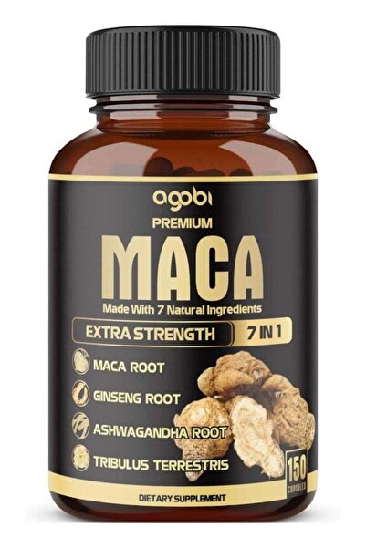 agobi كبسولات جذر الماكا الفاخرة ٧ في ١ مع الأشواغاندا والجينسنغ والتريبولوس ...