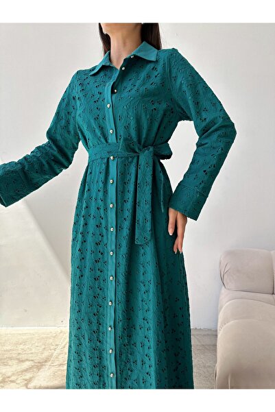 Swan Woman Brode Detailed Dress