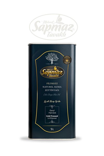 Sapmaz Tavaklı FİLTRESİZ NATUREL SIZMA ZEYTİNYAĞI 5 LİTRE