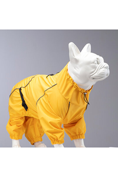 Lindodogs معطف واق من المطر للكلاب من ليندو دوجز كواترو فيجا، لون أصفر، مقاس 2