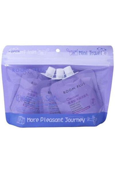 ROM PLUS مجموعة العناية الشخصية الصغيرة - منظف الوجه المنقي بالأحماض الأمينية...