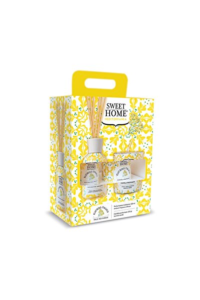 Sweet Home Set cadou odorizant de cameră cu bețișoare și lumânare parfumată, ...