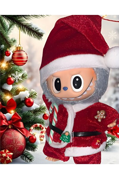 OEM Plush Toy Labubu Keychain Dressed as Santa Claus - 15 cm - Ideal Gift