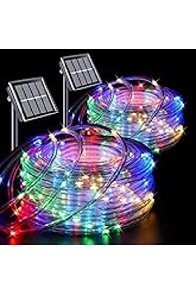 undefined Laitenom Solar Waterproof Outdoor LED Rope Lights 66ft 200 LEDs Warm White