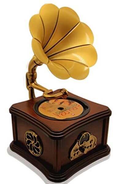 Dünyadan Hediyeler Nostaljik Radyo Gramofon Tasarımlı USB Bluetooth Hoparlör ...