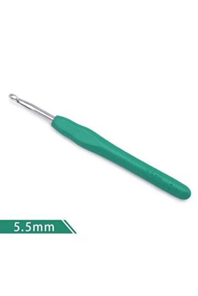 Gerenic سنارة كروشيه بمقبض سيلكون طبي مقاس 5.5 ملم