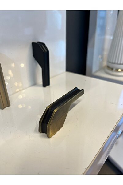 Taşkın Aksesuar Petra Metal Handle 16mm Antique Yellow Cabinet Door Tv Unit Modern Drawer Furniture Nightstand Console