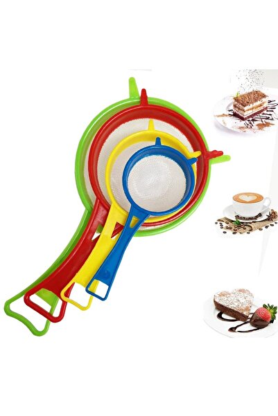 Generic A set of colorful plastic strainers, a common and versatile tool in the kitchen.