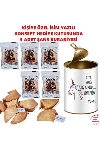 E-Hediyeci Kişiye Özel Motivasyon Hediye Kutu - (Motivasyon Mesajlı 5 Adet Şans Kurabiyesi)