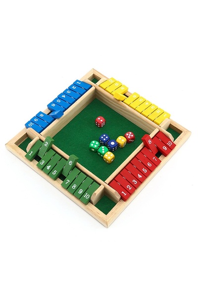 MATTELOT TOYS Board game with wooden tiles and dice for children, 1-4 players, + 3 years
