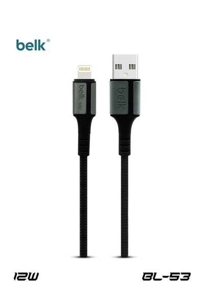 Belk كابل بيانات USB-Lightning BL-S3 بقوة 12 وات للشحن السريع بطول 300 سم