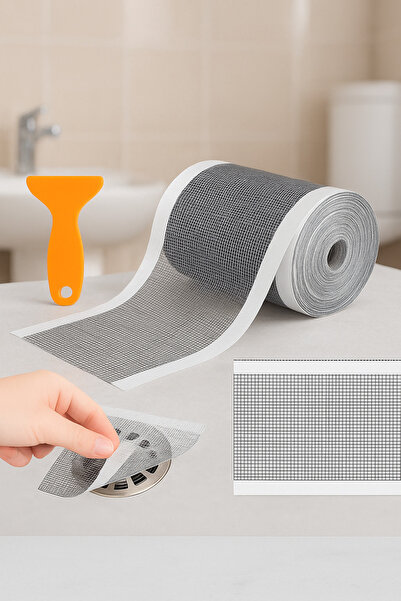 SYN AKSESUAR 4 Metre 12 cm Gider Süzgeç Bantı – Saç ve Kir Tutucu Filtre, Gid...