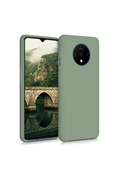 KWmobile Case for OnePlus 7T, Silicone, Green, 50403.172