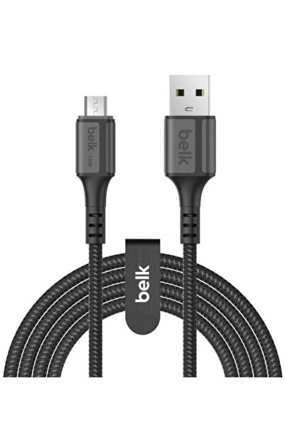 Belk Small High-Speed USB Charging Cable, Cut-Resistant Fabric, 2000 mm, Black